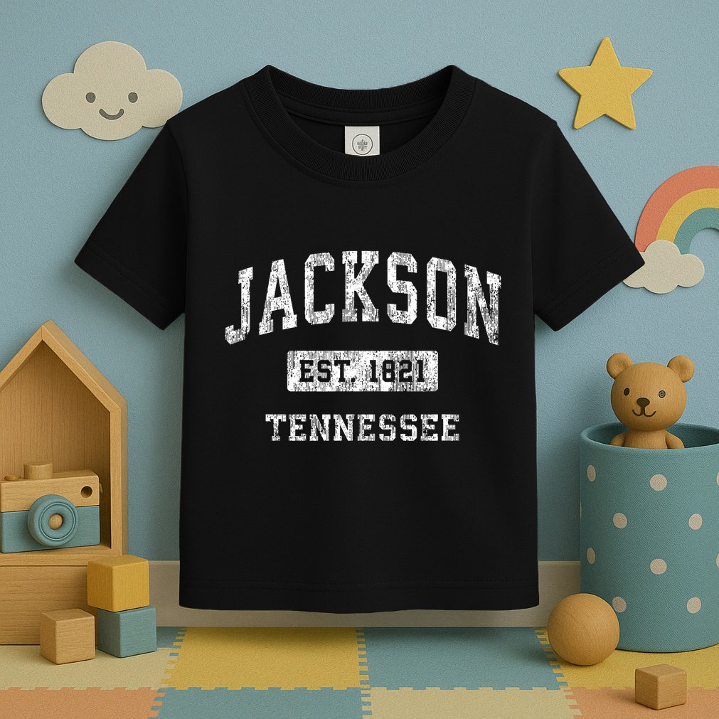 Jackson Tennessee Tn Vintage Established Sports Toddler T-Shirt