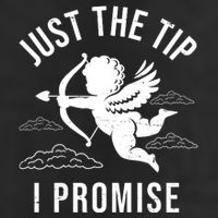 Just The Tip I Promise Funny Cupid 7 Panel Mesh Trucker Snapback Hat