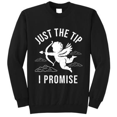 Just The Tip I Promise Funny Cupid Tall Sweatshirt