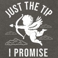 Just The Tip I Promise Funny Cupid Cotton Canvas Backpack