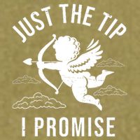 Just The Tip I Promise Funny Cupid Garment-Dyed Women's Muscle Tee