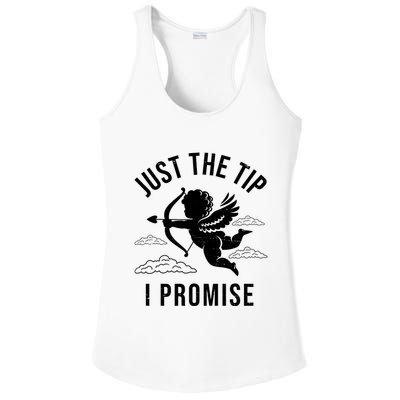 Just The Tip I Promise Funny Cupid Ladies PosiCharge Competitor Racerback Tank