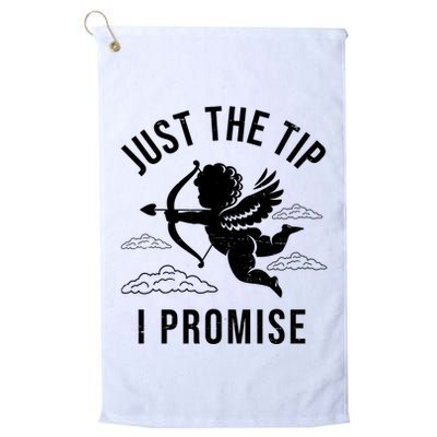 Just The Tip I Promise Funny Cupid Golf Towel