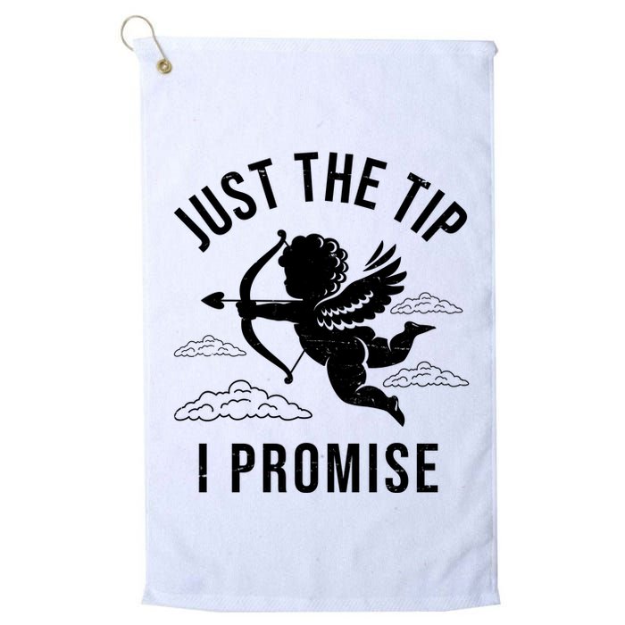 Just The Tip I Promise Funny Cupid Golf Towel