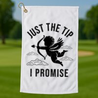 Just The Tip I Promise Funny Cupid Golf Towel