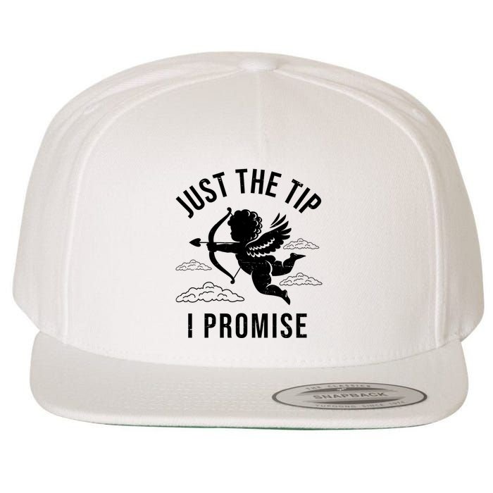 Just The Tip I Promise Funny Cupid Wool Snapback Cap