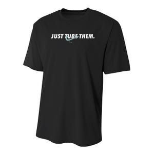 Just Tube Them Pulmonologist Respiratory Therapist Youth Performance Sprint T-Shirt