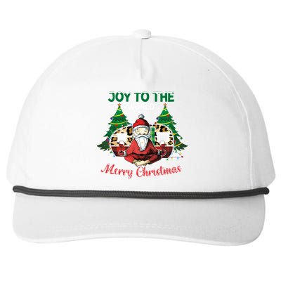 Joy To The World Merry Christmas Ugly Pajama Santa Xmas Great Gift Snapback Five-Panel Rope Hat