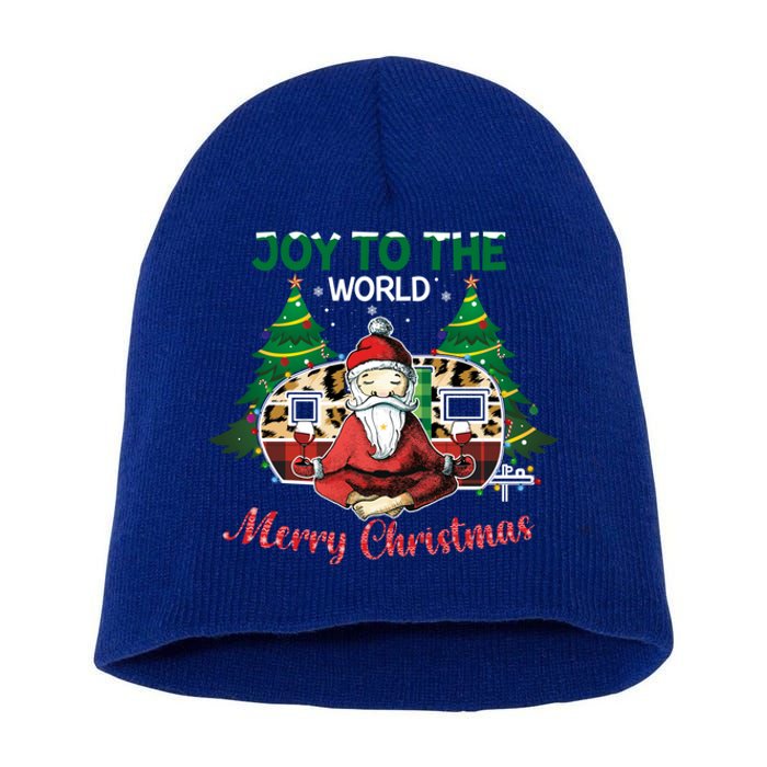 Joy To The World Merry Christmas Ugly Pajama Santa Xmas Great Gift Short Acrylic Beanie