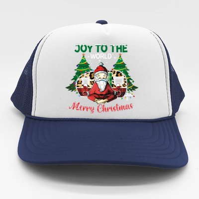 Joy To The World Merry Christmas Ugly Pajama Santa Xmas Great Gift Trucker Hat