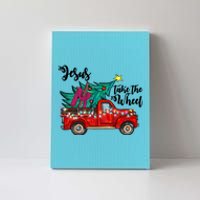 Jesus Take The Wheel Red Truck Christmas Tree Christian Xmas Gift Canvas