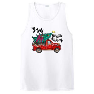 Jesus Take The Wheel Red Truck Christmas Tree Christian Xmas Gift PosiCharge Competitor Tank