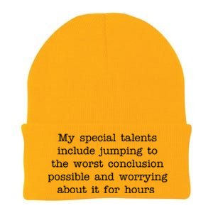 Jumping To The Worst Conclusion Possible Quote Knit Cap Winter Beanie