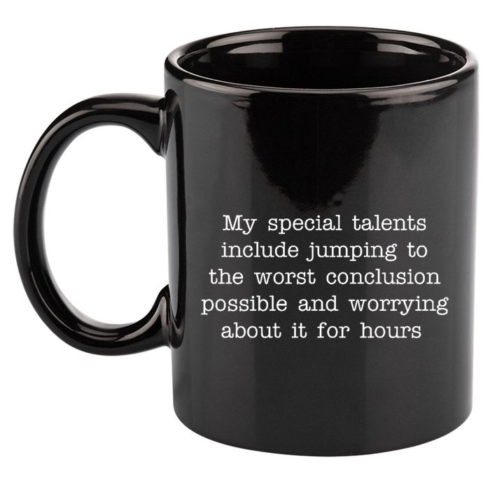 Jumping To The Worst Conclusion Possible Quote 11oz C Handle Ceramic Mug