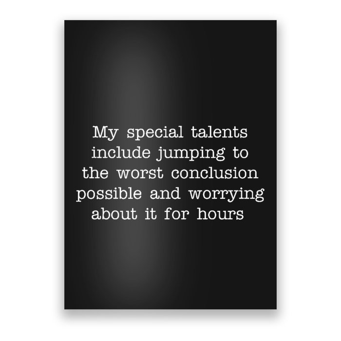 Jumping To The Worst Conclusion Possible Quote Poster