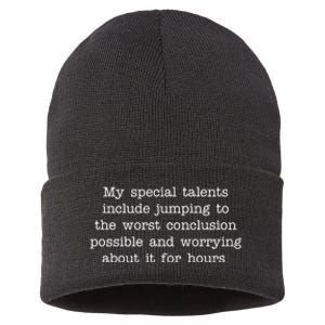 Jumping To The Worst Conclusion Possible Quote Sustainable Knit Beanie