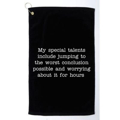 Jumping To The Worst Conclusion Possible Quote Golf Towel