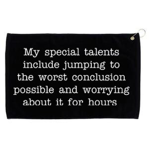 Jumping To The Worst Conclusion Possible Quote Grommeted Golf Towel