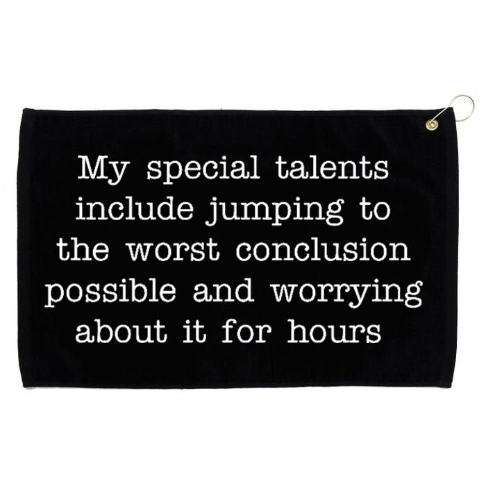 Jumping To The Worst Conclusion Possible Quote Grommeted Golf Towel