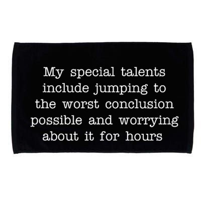 Jumping To The Worst Conclusion Possible Quote Microfiber Hand Towel