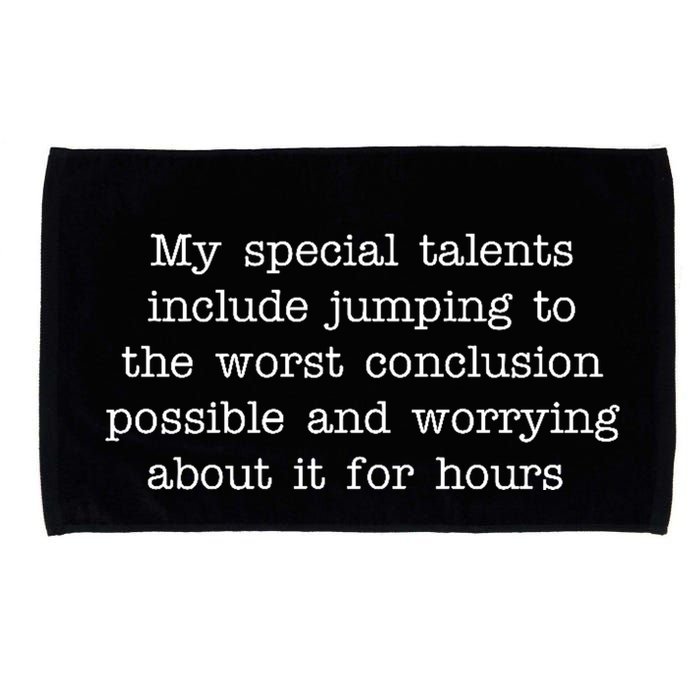 Jumping To The Worst Conclusion Possible Quote Microfiber Hand Towel