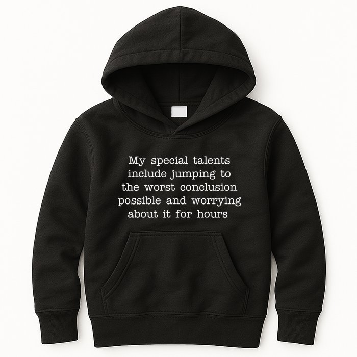 Jumping To The Worst Conclusion Possible Quote Kids Hoodie