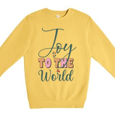 Joy To The World Snowflakes Christmas Pajama Xmas Holiday Funny Gift Premium Crewneck Sweatshirt