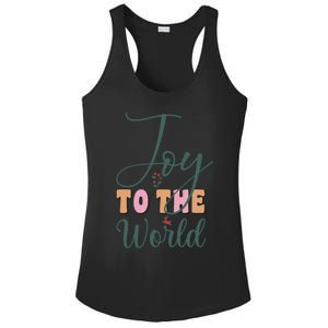 Joy To The World Snowflakes Christmas Pajama Xmas Holiday Funny Gift Ladies PosiCharge Competitor Racerback Tank