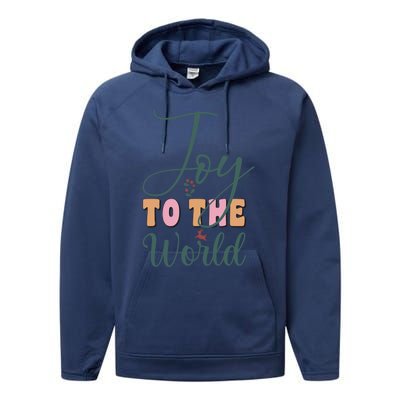 Joy To The World Snowflakes Christmas Pajama Xmas Holiday Funny Gift Performance Fleece Hoodie