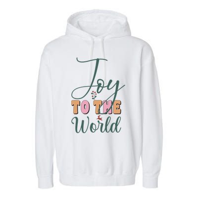 Joy To The World Snowflakes Christmas Pajama Xmas Holiday Funny Gift Garment-Dyed Fleece Hoodie