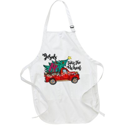 Jesus Take The Wheel Red Truck Christmas Tree Christian Xmas Gift Apron