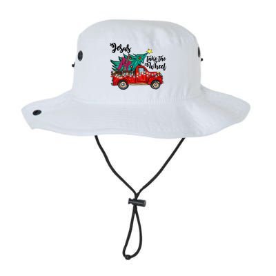 Jesus Take The Wheel Red Truck Christmas Tree Christian Xmas Gift Bucket Hat
