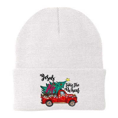 Jesus Take The Wheel Red Truck Christmas Tree Christian Xmas Gift Beanie
