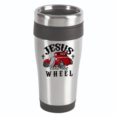 Jesus Take The Wheel Vintage Car 16oz Travel Tumbler