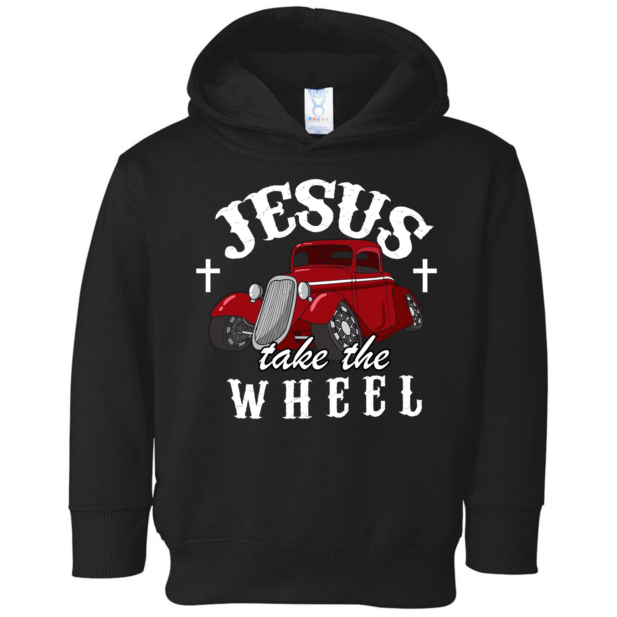 Jesus Take The Wheel Vintage Car Toddler Hoodie