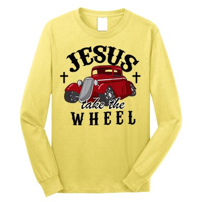 Jesus Take The Wheel Vintage Car Long Sleeve Shirt