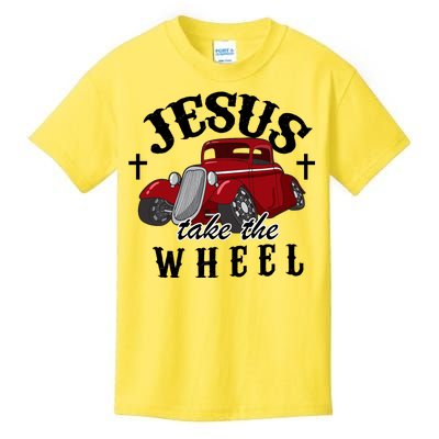 Jesus Take The Wheel Vintage Car Kids T-Shirt