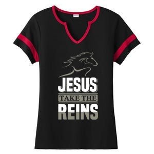 Jesus Take This Reins Ladies Halftime Notch Neck Tee