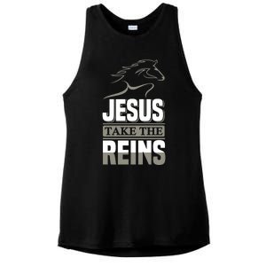 Jesus Take This Reins Ladies PosiCharge Tri-Blend Wicking Tank