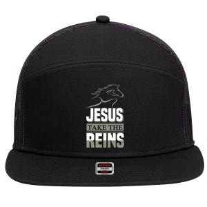 Jesus Take This Reins 7 Panel Mesh Trucker Snapback Hat