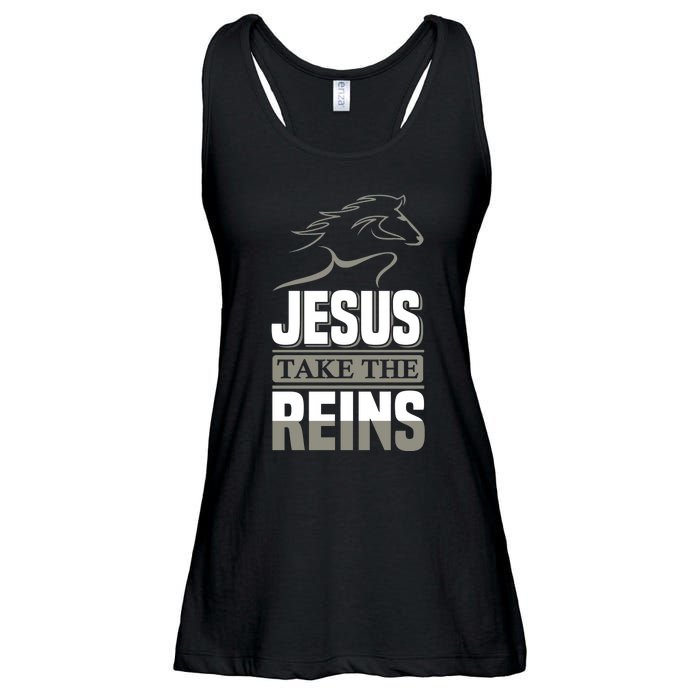 Jesus Take This Reins Ladies Essential Flowy Tank