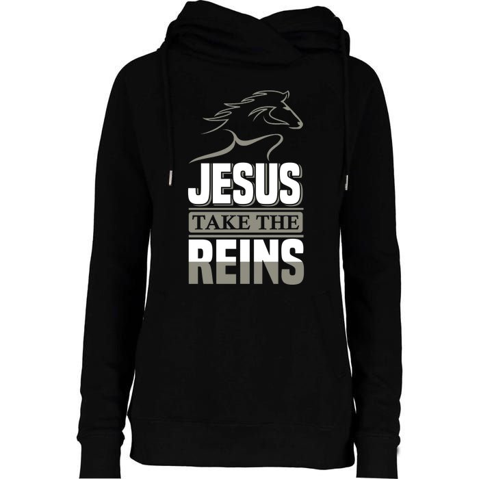 Jesus Take This Reins Womens Funnel Neck Pullover Hood