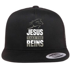 Jesus Take This Reins Flat Bill Trucker Hat