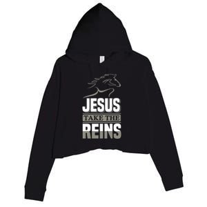 Jesus Take This Reins Crop Fleece Hoodie