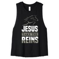 Jesus Take This Reins Women's Racerback Cropped Tank