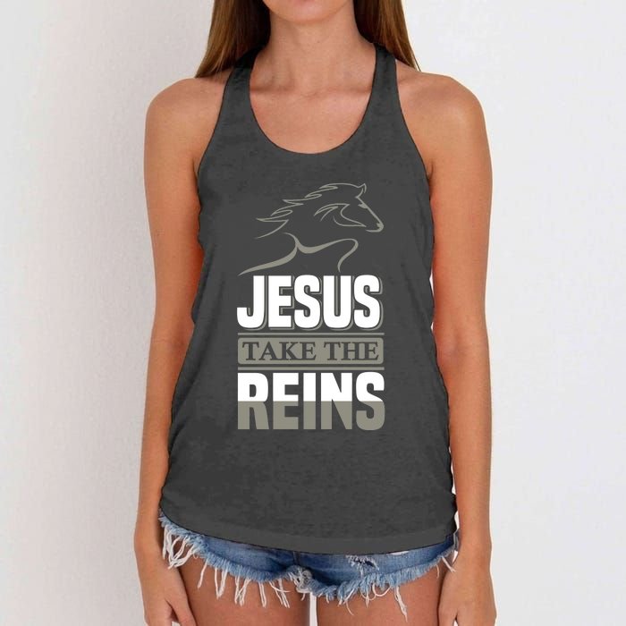 Jesus Take This Reins Women's Knotted Racerback Tank