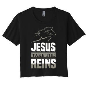 Jesus Take This Reins Women's Crop Top Tee