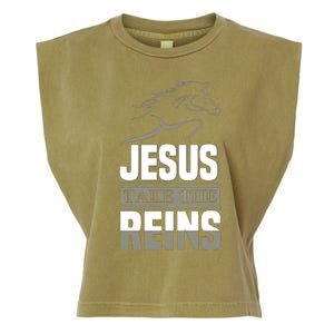 Jesus Take This Reins Garment-Dyed Women's Muscle Tee