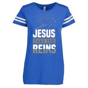 Jesus Take This Reins Enza Ladies Jersey Football T-Shirt