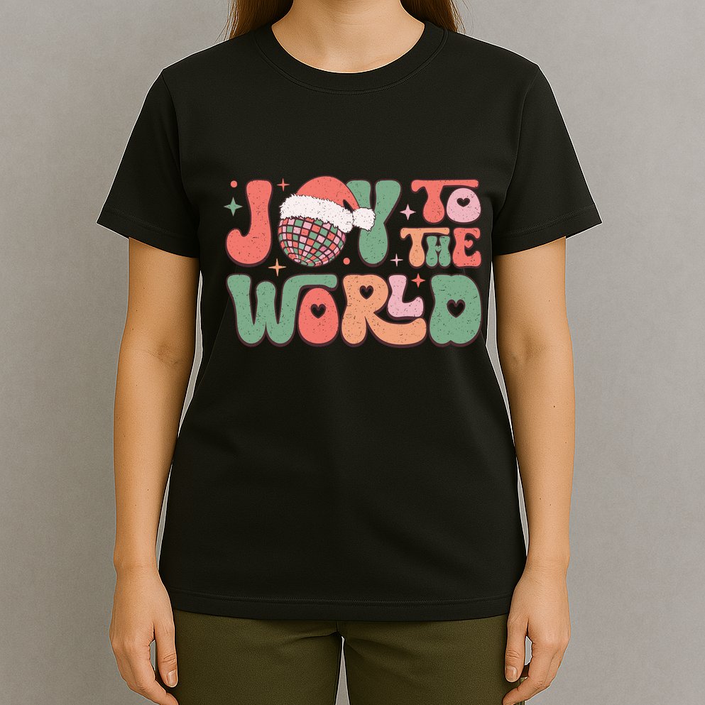 Joy To The World Festive Holiday Graphic T-Shirt